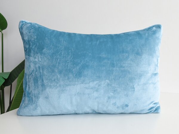 XPOSE® Mikroplyšová obliečka na vankúš - nová modrá 40x60 cm