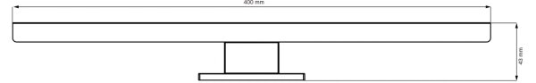 LED Kúpeľňové osvetlenie zrkadla SAMOS LED/8W/230V 4000K 40 cm IP44 čierna