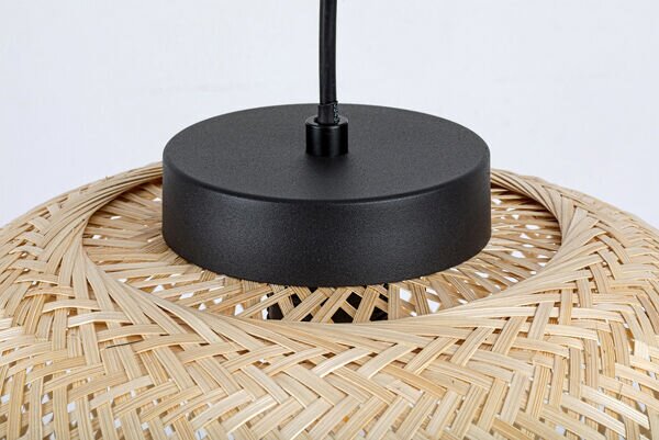 RABALUX 72025 Rattan závesné svietidlo 1xE27 D405mm čierna, prírodná