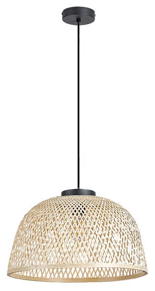 RABALUX 72025 Rattan závesné svietidlo 1xE27 D405mm čierna, prírodná