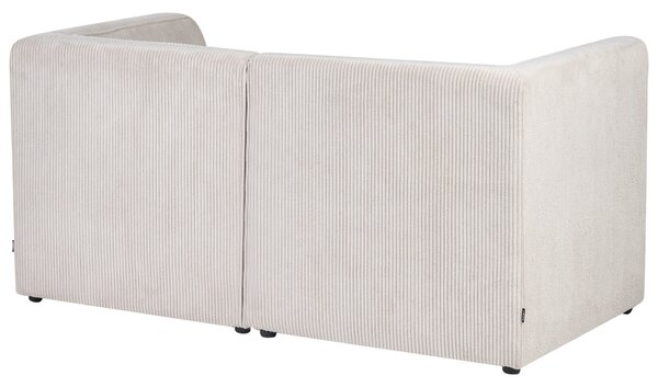 Modulárna 2-miestna pohovka béžová menčestrová moderný dizajn minimalistický štýl