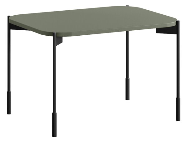 Hnedý konferenčný stolík Sonatia 60 cm s kovovými nohami - olivový