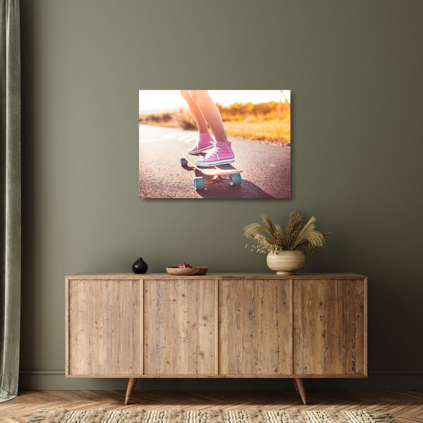 Sklenený obraz skateboardu (70x50 cm)