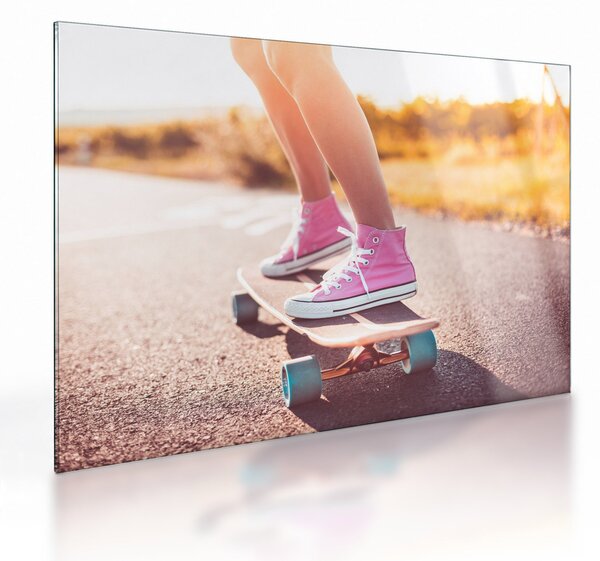 Sklenený obraz skateboardu (70x50 cm)