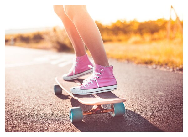 Sklenený obraz skateboardu (70x50 cm)