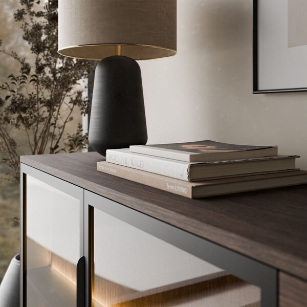 KOMODA SABATINO 2D3S DUB DUNIN LED 181 cm