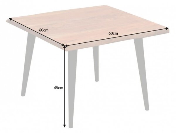 Dizajnový odkladací stolík Lorelei 60 cm akácia