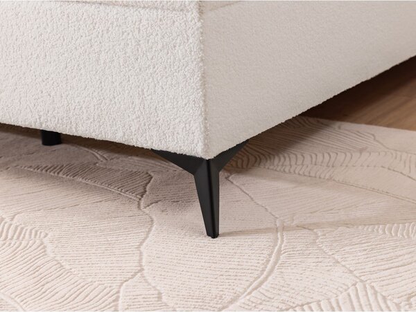 Biela boxspring posteľ s úložným priestorom 140x200 cm Ornes – Ropez