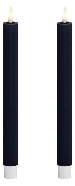 Vysoké LED sviečky Royale Blue – set 2 ks