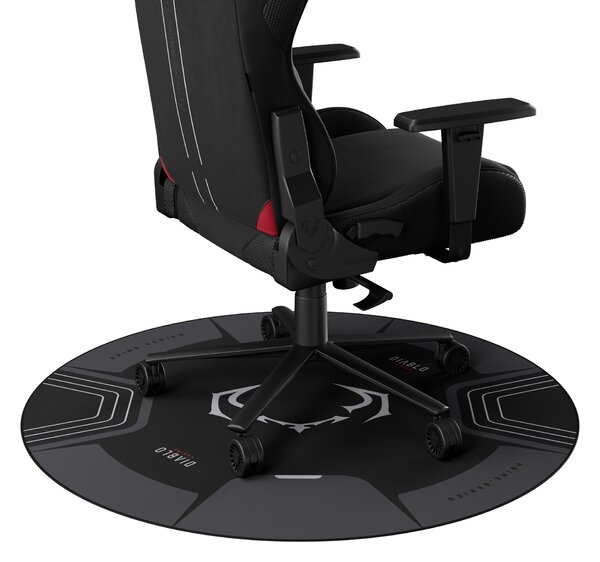 Herná protišmyková podložka pod stoličku Diablo Chairs, čierno-sivá