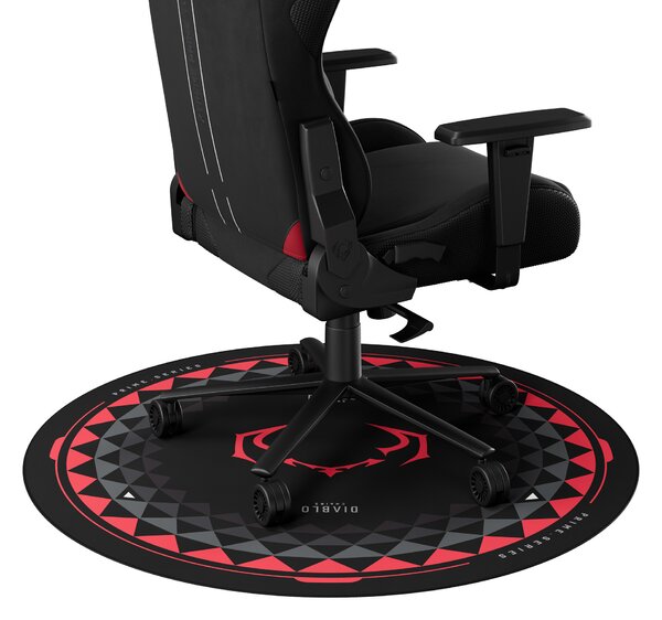 Herná protišmyková podložka pod stoličku Diablo Chairs, Čierno-Červená