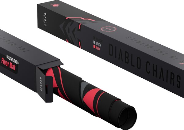 Herná protišmyková podložka pod stoličku Diablo Chairs, Čierno-Červená