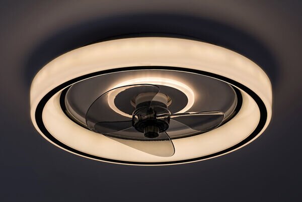 RABALUX 71009 Horacio stropné svietidlo s ventilátorom LED D470mm 67W/5850lm 3000-6000K čierna, biela, diaľkový ovládač