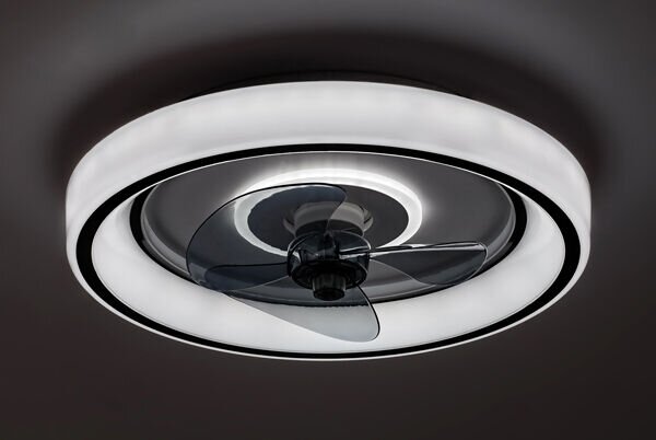 RABALUX 71009 Horacio stropné svietidlo s ventilátorom LED D470mm 67W/5850lm 3000-6000K čierna, biela, diaľkový ovládač