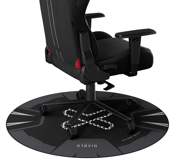 Herná protišmyková podložka pod stoličku Diablo Chairs, Čierno-Biela