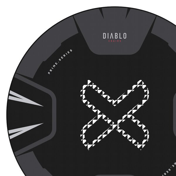 Herná protišmyková podložka pod stoličku Diablo Chairs, Čierno-Biela