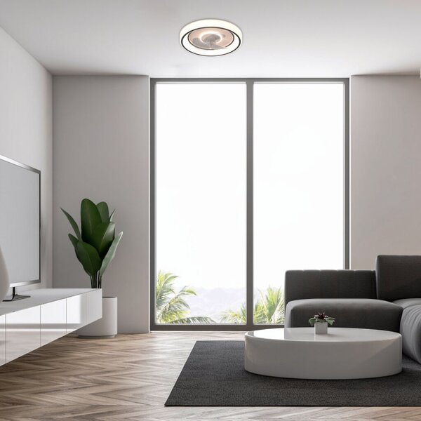 RABALUX 71009 Horacio stropné svietidlo s ventilátorom LED D470mm 67W/5850lm 3000-6000K čierna, biela, diaľkový ovládač