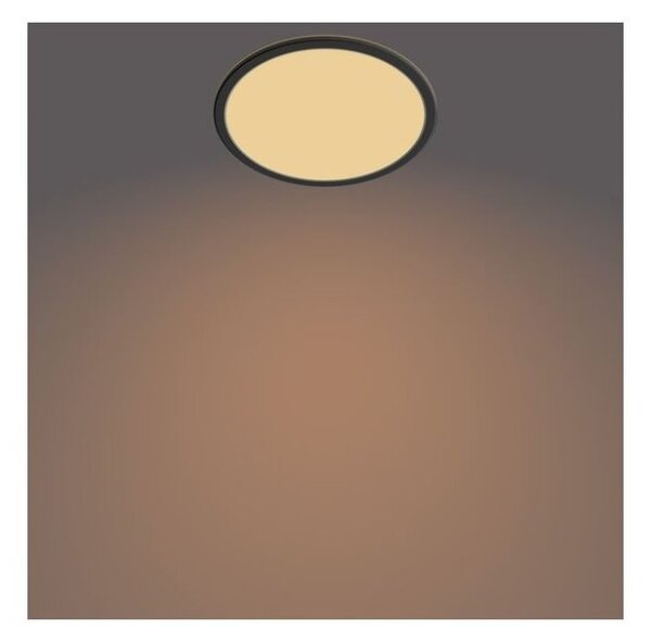 Philips 8719514327207 Super Slim CL550 stropné svietidlo LED D250mm 15W/1300lm 2700K IP44 čierna SceneSwitch