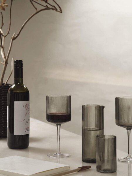 Ferm Living Džbán na mlieko Ripple Milk Jug, smoked grey