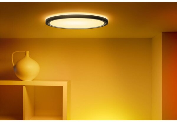 Philips Wiz Colors 8720169072671 SuperSlim stropné svietidlo LED D545mm 32W/3750lm 2700-6500K+RGB čierna