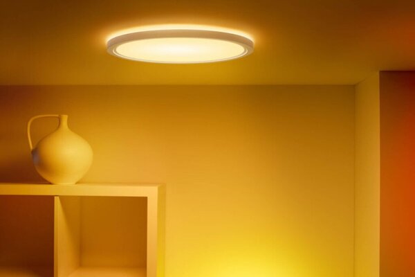 Philips Wiz Colors 8720169072619 SuperSlim stropné svietidlo LED D423mm 22W/2600lm 2700-6500K+RGB biela