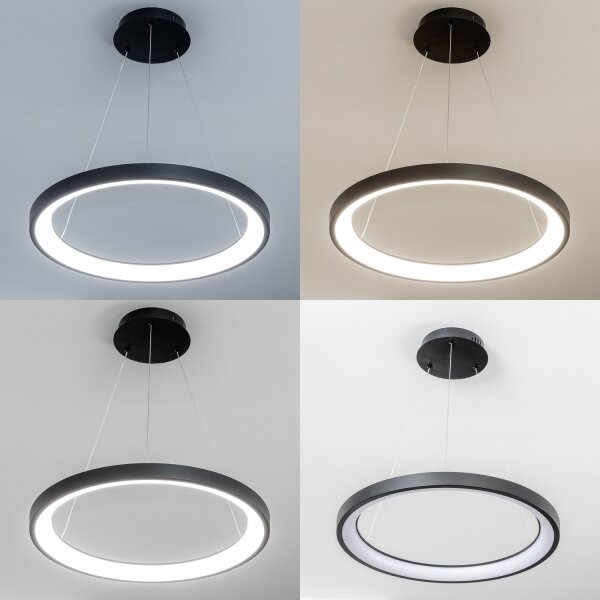 Brilagi - LED stmievateľný závesný luster na lanku FALCON SLIM LED/42W/230V pr. 50 cm čierna +DO