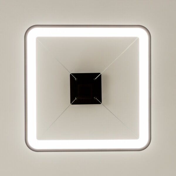 Brilagi - LED stmievateľný luster na lanku FALCON SLIM LED/50W/230V 50x50 cm čierna + diaľkový ovládač