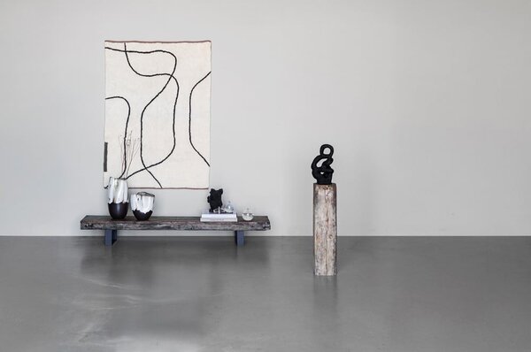 Slonovinový prateľný bavlnený koberec 100x140 cm Shadow – Mette Ditmer Denmark