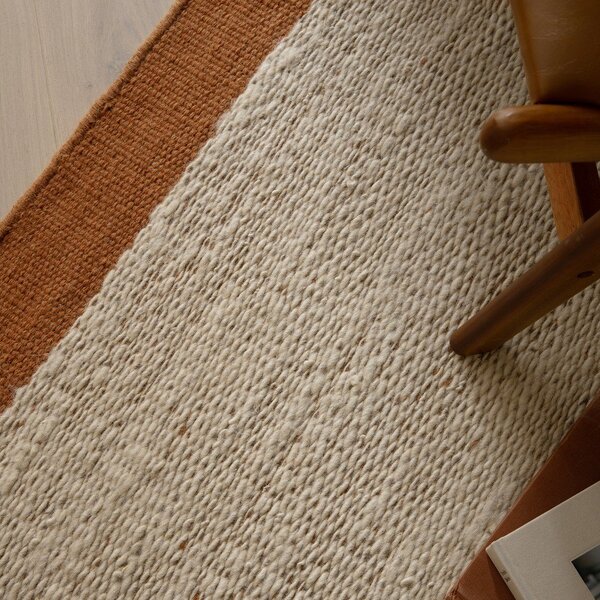 Krémový/terakotový ručne tkaný vlnený koberec 120x170 cm Lima Rust – Asiatic Carpets