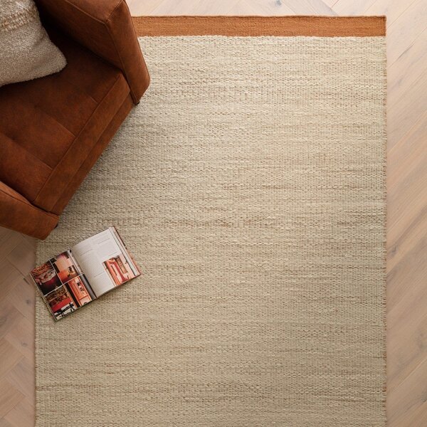 Krémový/terakotový ručne tkaný vlnený koberec 120x170 cm Lima Rust – Asiatic Carpets