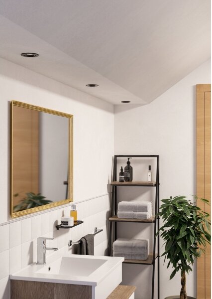 Eglo 902237 - Sada 3x LED kúpeľňových podhľadových svietidiel BARRANCO 1x GU10/4,5W/230V IP44 čierna