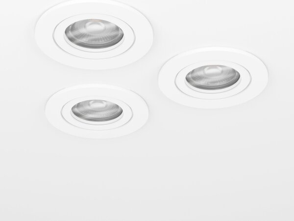 Eglo 902248 -SADA 3x LED kúpeľňových podhľadových svietidiel BARRANCO 1xGU10/4,5W/230V IP44 biela