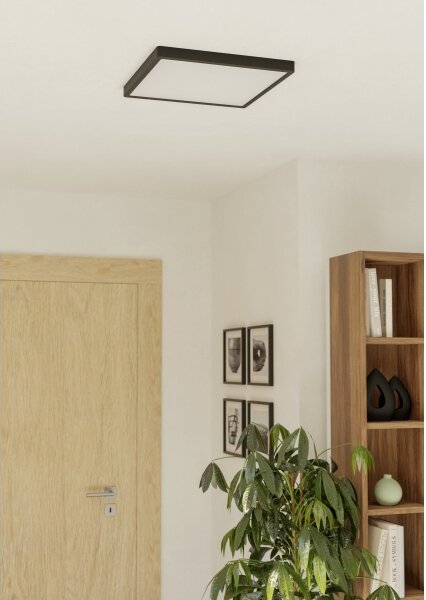 Eglo 901305-LED Stropné svietidlo FUEVA LED/17,5W/230V 2700/4000/6500K 39x39cm čierna