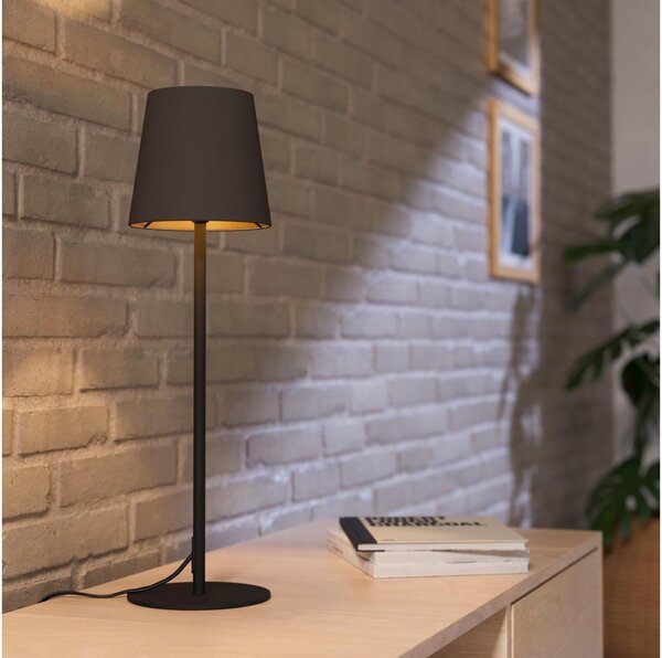 Eglo 901129 - Stolná lampa FIORANA 1xE14/40W/230V čierna/hnedá