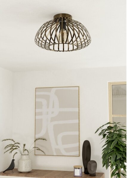 Eglo 901096 - Stropné svietidlo ESPINAL 1xE27/40W/230V priemer 38,5 cm bronzové