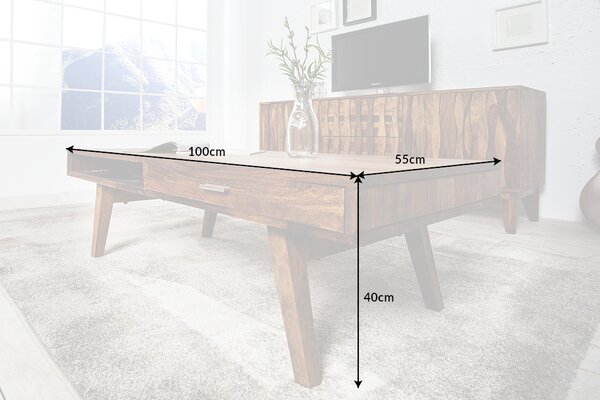 Konferenčný stolík RETRO 100 cm - prírodná