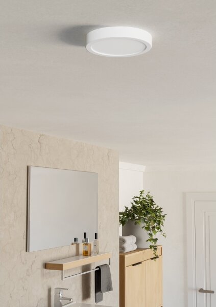 Eglo 901332 - LED kúpeľňové stropné svietidlo FUEVA LED/7,5W/230V pr.16,6cm IP44 biela