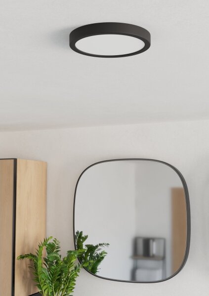 Eglo 901325 - LED kúpeľňové stropné svietidlo FUEVA LED/11,5W/230V pr.21,1cm IP44 čierne