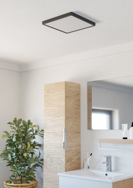 Eglo 901331 - LED kúpeľňové stropné svietidlo FUEVA LED/13W/230V 29x29 cm IP44 čierne