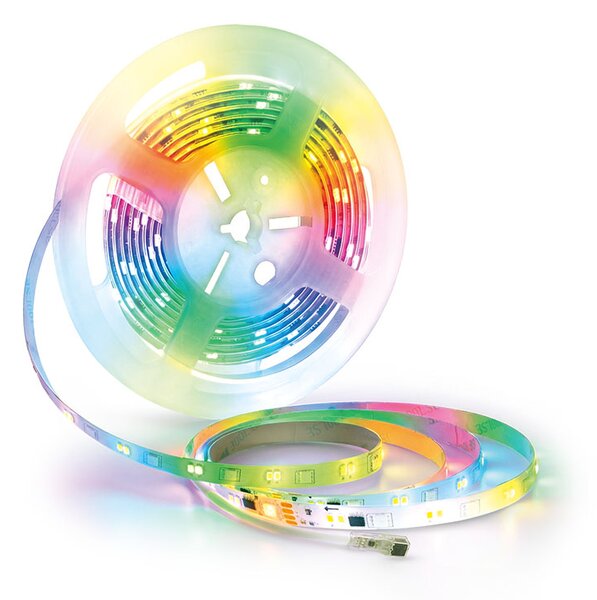 SOLIGHT LED svetelný pás RGB + 3CCT, 5m, sada s adaptérom a diaľk. ovládačom, 5W/m, IP65