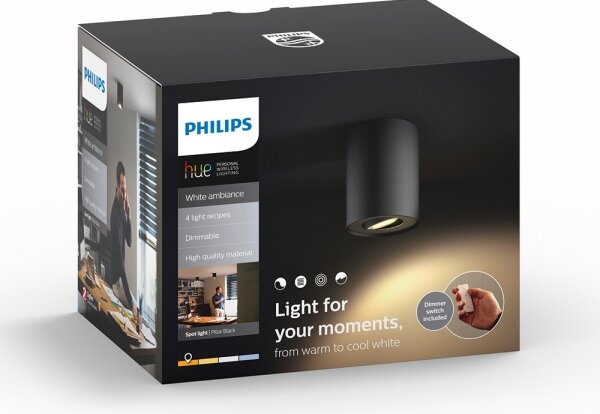 Philips 56330/30/P7 - LED Stmievateľné bodové svietidlo PILLAR Hue 1xGU10/5,5W