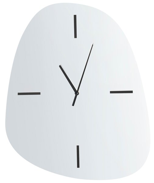 Nástenné hodiny 54 x 45 cm minimalistický dizajn zrkadlový povrch bytové doplnky obývačka spálňa