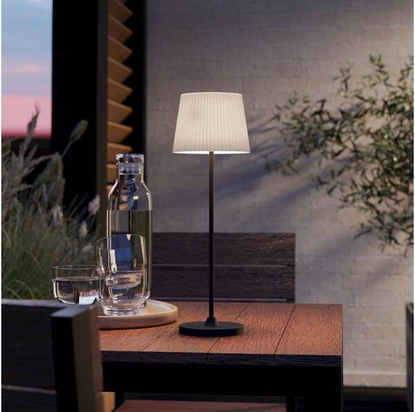 Eglo 75934 - LED stmievateľná nabíjateľná stolová lampa LEONERO LED/3,8W/5V 2000mAh čierna/krémová