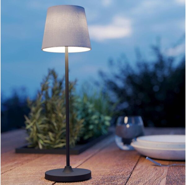 Eglo 75937 - LED stmievateľná nabíjateľná stolná lampa LEONERO LED/3,8W/5V 2000mAh čierna/krémová