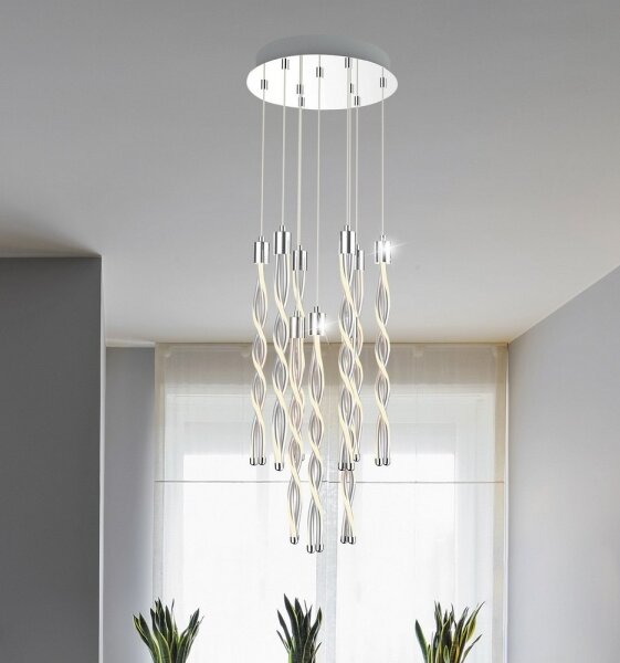 Rabalux 5766 - LED Luster na lanku RAINA 8xLED/7,5W/230V