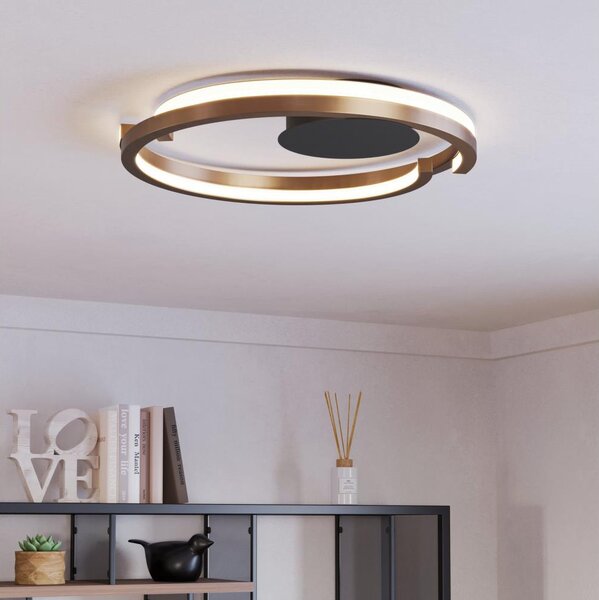 Eglo 901825-LED Stropné svietidlo MEZZOMONTE 2xLED/20W/230V pr.48cm bronz +DO