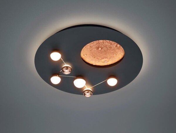 TRIO 644810132 ZODIAC stropné svietidlo D500mm SMD LED 42W/5100lm 2300+3000+4000K čierna matná, switchdimmer