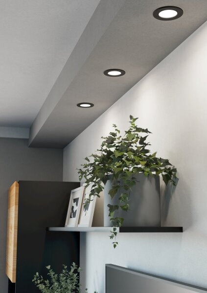 Eglo 901386 - LED podhľadové svietidlo FUEVA LED/3,7W/230V pr. 8,8 cm čierne