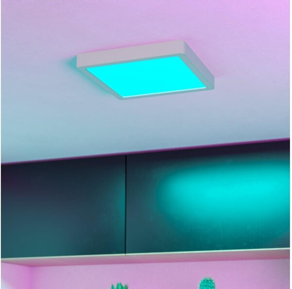 Eglo 901378 - LED RGBW stmievateľné dymové stropné svietidlo FUEVA-Z LED/10,5W/230V 22x22cm IP44 biela