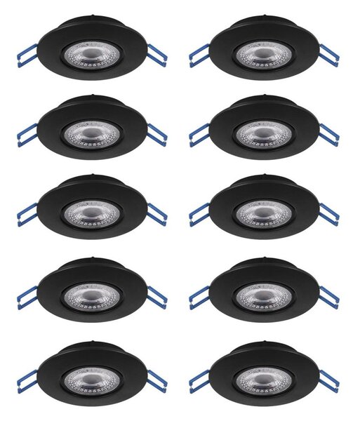 Eglo 300192 - SADA 10xLED Podhľadové svietidlo GEDREZ LED/4,9W/230V pr. 9cm čierne